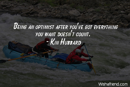 optimism-Being an optimist after you've