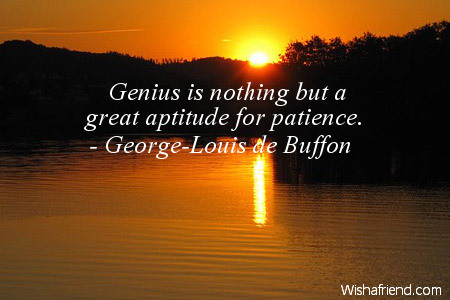 patience-Genius is nothing but a