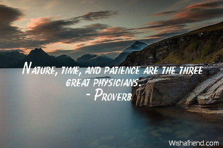 patience-Nature, time, and patience are