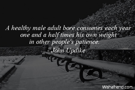 patience-A healthy male adult bore