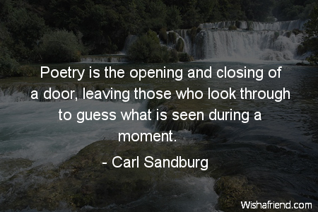 poetry-Poetry is the opening and