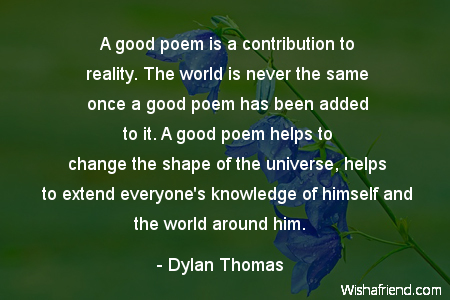 poetry-A good poem is a