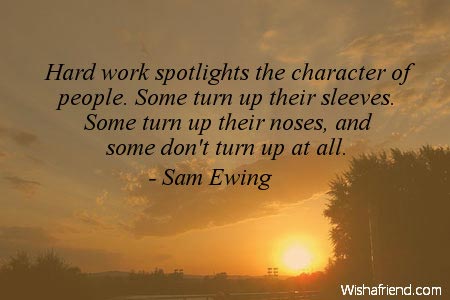 positive-Hard work spotlights the character