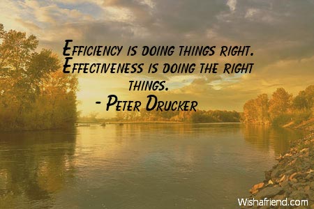 positive-Efficiency is doing things right.