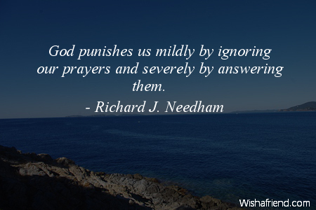 prayer-God punishes us mildly by