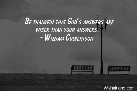 prayer-Be thankful that God's answers