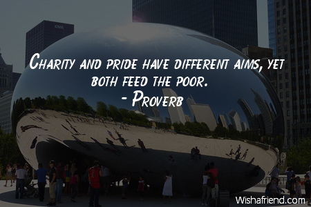 pride-Charity and pride have different