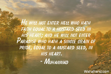 pride-He will not enter hell