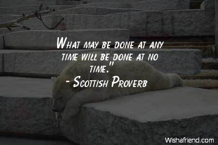 procrastination-What may be done at