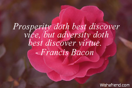 prosperity-Prosperity doth best discover vice,