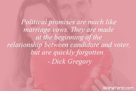 relationship-Political promises are much like