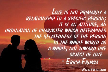 relationship-Love is not primarily a