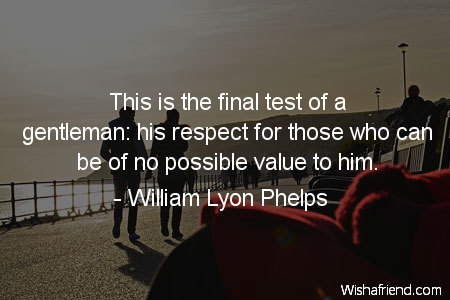 respect-This is the final test