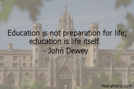 school-Education is not preparation for