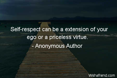 self-respect-Self-respect can be a extension