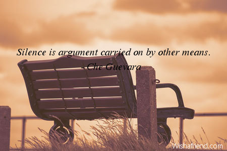 silence-Silence is argument carried on