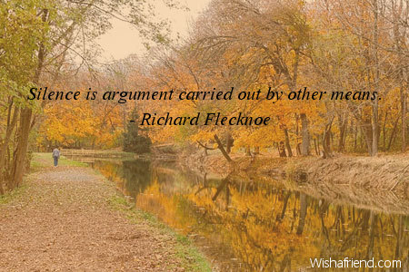 silence-Silence is argument carried out