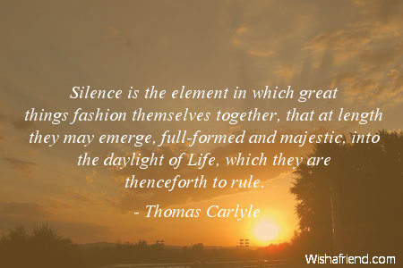 silence-Silence is the element in