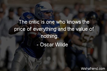 sports-The critic is one who