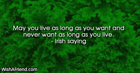 stpatricksday-May you live as long