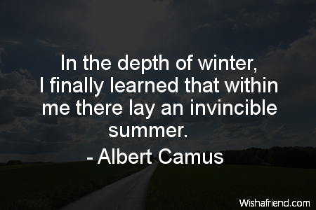 summer-In the depth of winter,