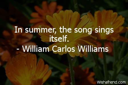 summer-In summer, the song sings