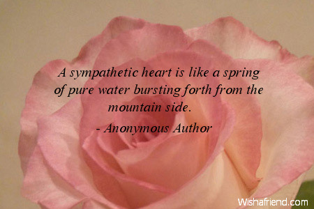 sympathy-A sympathetic heart is like