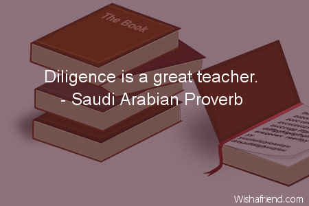 teachers-Diligence is a great teacher.