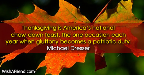 thanksgiving-Thanksgiving is America's national chow-down