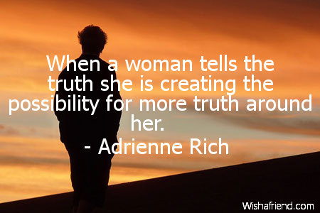 truth-When a woman tells the