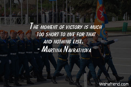 victory-The moment of victory is