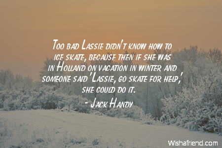 winter-Too bad Lassie didn't know