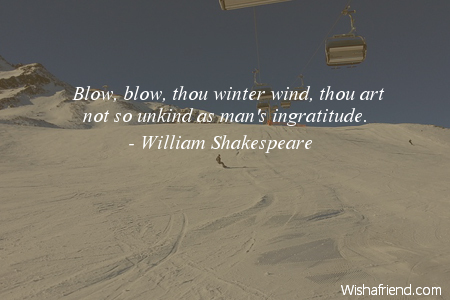 Blow Blow Thou Winter Wind William Shakespeare Quote