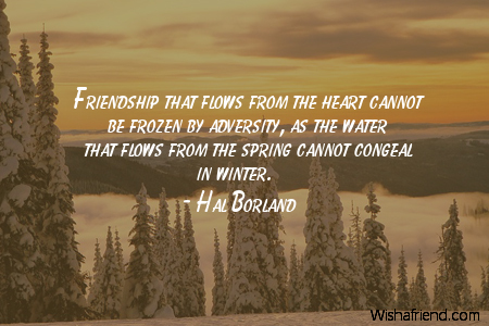 winter-Friendship that flows from the