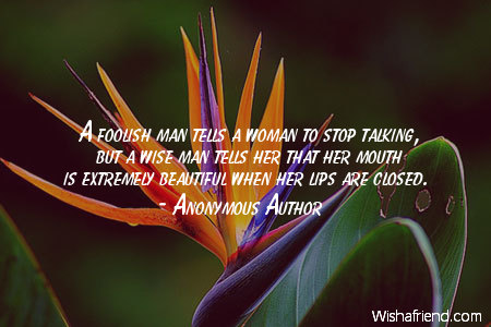 women-A foolish man tells a