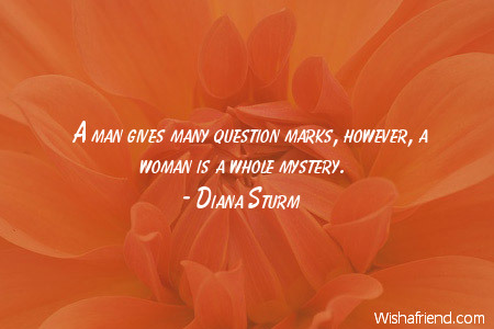 women-A man gives many question