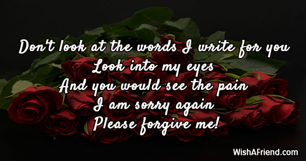 To words of a friend apology Forgive Me: