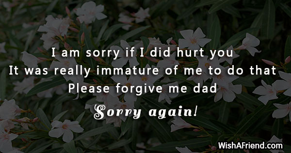 I Am Sorry Messages For Dad