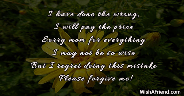 I Am Sorry Messages For Mom