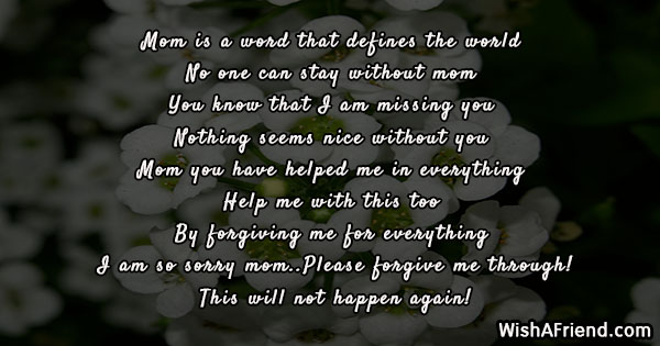 19948 i am sorry messages for mom