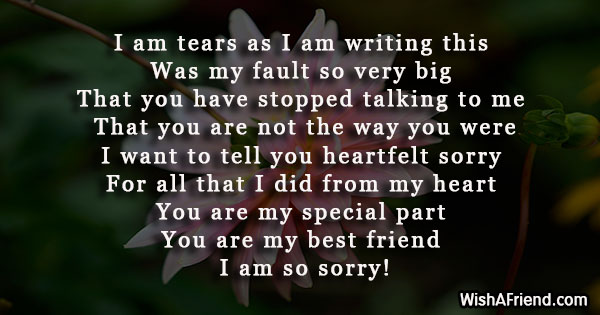Mauidining: Heart Touching Sorry Messages For Best Friend