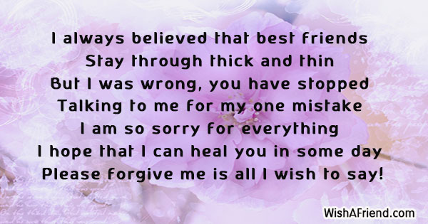 Apology Letter To My Best Friend from www.wishafriend.com