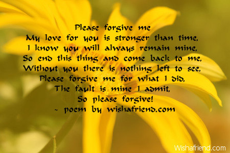 forgive me my love