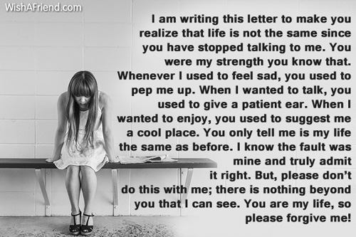 Sorry i letters you m not trusting for Please Forgive