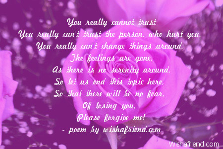 Will you forgive me poems