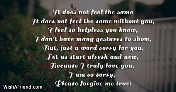 My sorry poem to wife 35 Love