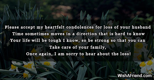 Please accept my heartfelt condolences for, Sympathy Message For Loss