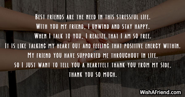 Thank You Notes For Friends