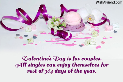 Valentine's Day is for couples. All, Funny Valentine's Day Quote