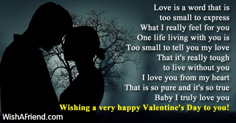 Love Is A Word That Is, Roantic Valentine's Day Love Essage